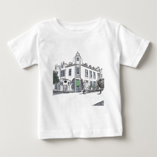 Camiseta De Bebé calle del casco antiguo (Anverso)