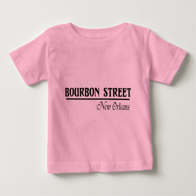 Camiseta De Bebé Calle New Orleans de Borbón (Anverso)
