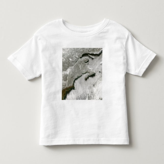 Camiseta De Bebé Calles de nieve y nubes (Anverso)