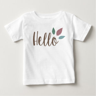Camiseta De Bebé Calligraphy hello boho fethers