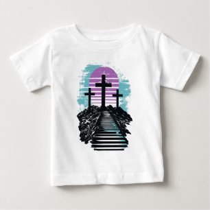 Camiseta De Bebé Calvario Gólgota está terminado Cristiano moderno