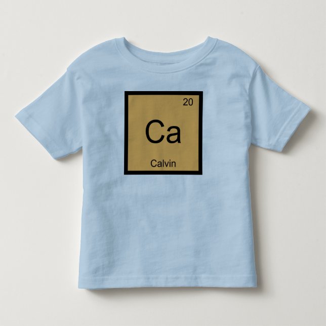 Camiseta De Bebé Calvin Name Elemento Química Tabla periódica (Anverso)