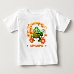 Camiseta De Bebé Camaleón Divertido Buenos Días Sol Retro Arte