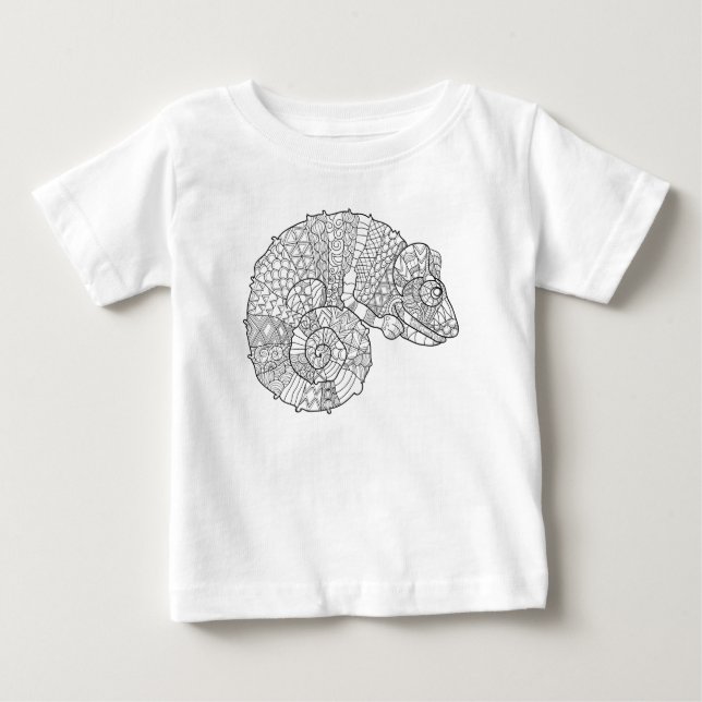 Camiseta De Bebé Camaleón Zendoodle (Anverso)