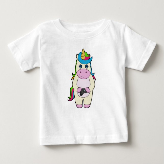 Camiseta De Bebé Cámara de Unicornio (Anverso)