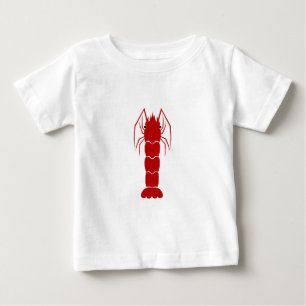 Camiseta De Bebé Camarón/gamba rojos del dibujo animado