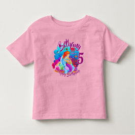 Camiseta De Bebé Cambiar el nombre de la edad de la sirena fiesta d