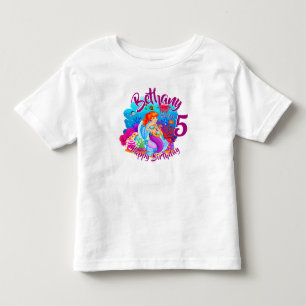 Camiseta De Bebé Cambiar el nombre de la edad de la sirena fiesta d