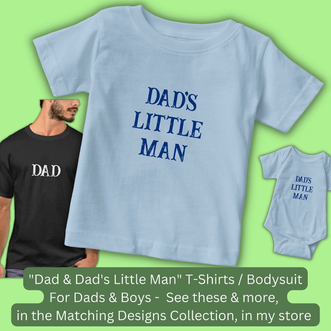 Camiseta De Bebé Cambiar texto / título "El pequeño hombre de papá" (Subido por el creador)