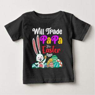 Camiseta De Bebé Cambiaré a Papá por Huevos de Pascua