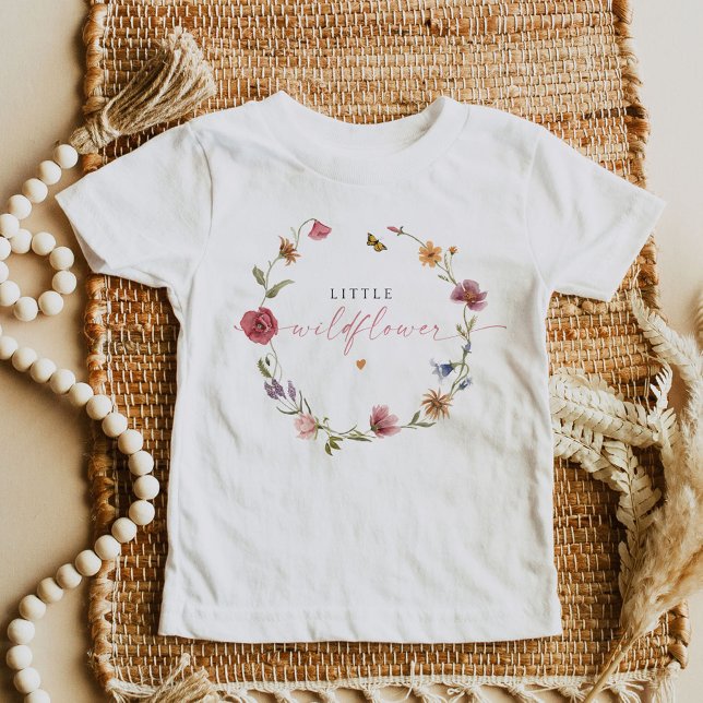 Camiseta De Bebé CAMILLA Mariposa Flor Silvestre Niño Primera Cumpl (Subido por el creador)