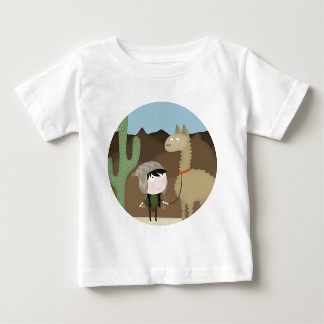 Camiseta De Bebé Caminante de la llama (Anverso)