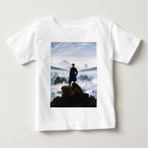 Camiseta De Bebé Caminante sobre el mar de niebla, Caspar D Friedri