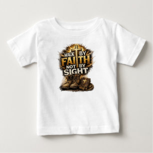 Camiseta De Bebé Caminar por fe, no por vista