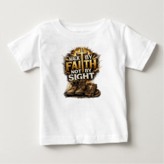 Camiseta De Bebé Caminar por fe, no por vista