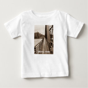 Camiseta De Bebé Camino del puente ferroviario de Talkeetna
