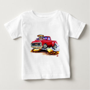 Camiseta De Bebé Camión 1970-72 del rojo de Chevy C10