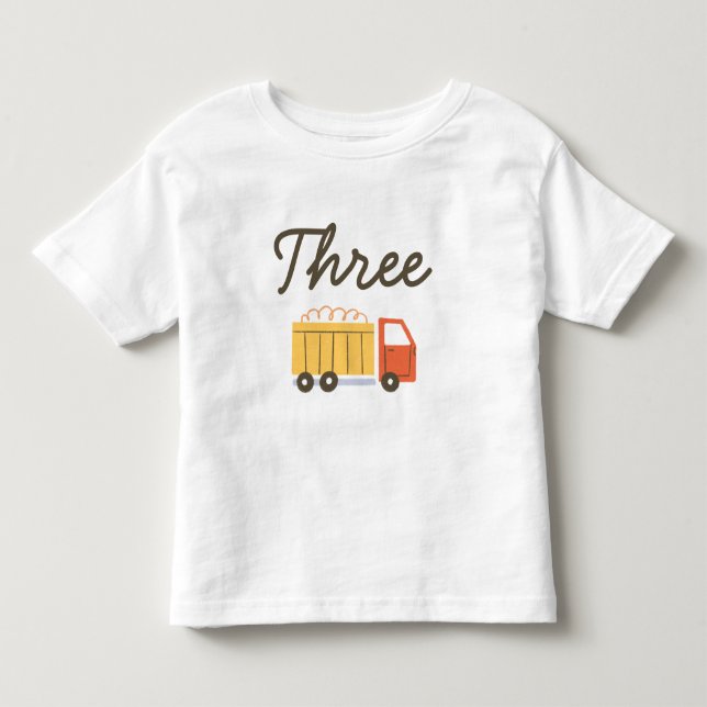 Camiseta De Bebé Camión basurero del partido de cumpleaños de const (Anverso)