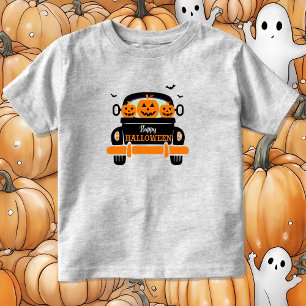 Camiseta De Bebé Camión calabaza Toddler Jack o Lantern