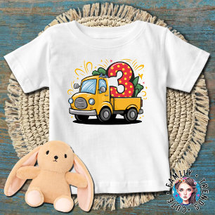 Camiseta De Bebé Camión de 3er cumpleaños