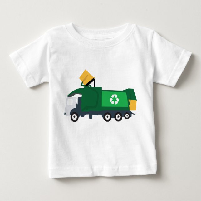 Camiseta De Bebé Camión de basura de reciclaje (Anverso)
