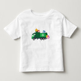 Camiseta De Bebé Camión de basura de reciclaje ABC
