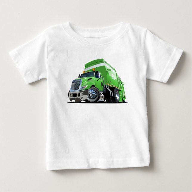 Camiseta De Bebé Camión de basura personalizado (Anverso)