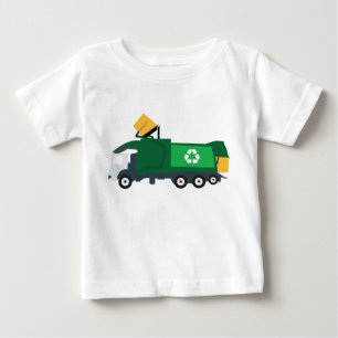 Camiseta De Bebé Camión de basura reciclaje