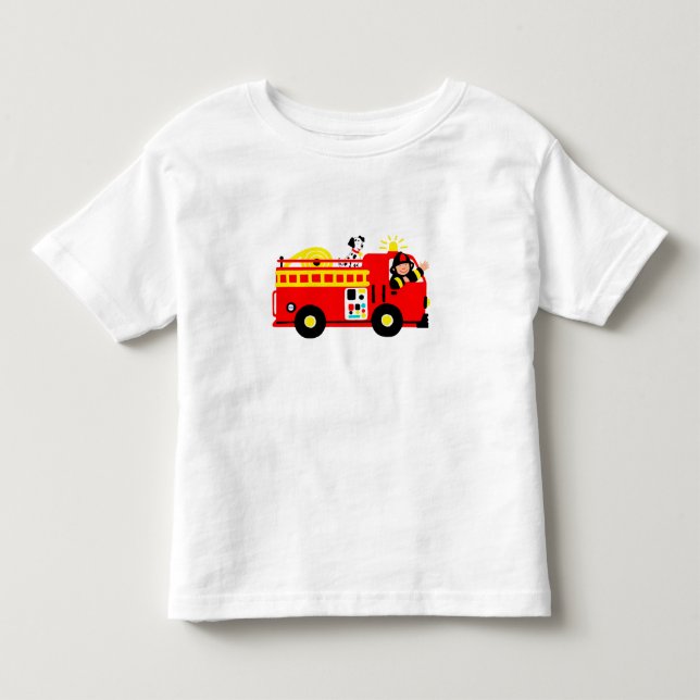 Camiseta De Bebé Camión de bomberos (Anverso)