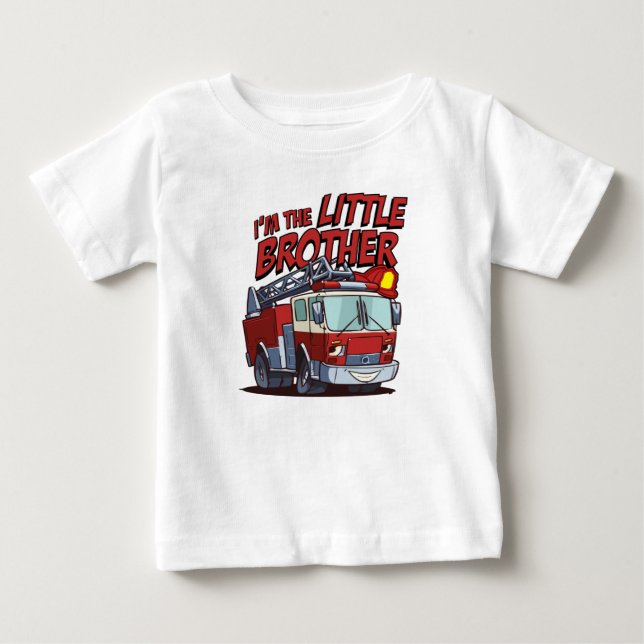 Camiseta De Bebé Camión de bomberos de Little Brother (Anverso)