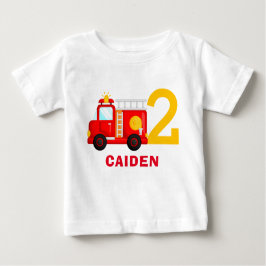 Camiseta De Bebé Camión de bomberos Equipo de fiesta de cumpleaños