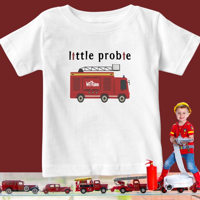 Camiseta De Bebé Camión de bomberos personalizado (Subido por el creador)
