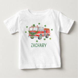 Camiseta De Bebé Camión de bomberos personalizado para el día de Sa