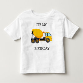 Camiseta De Bebé Camión De Cemento Amarillo Cumpleaños De Niño Es M