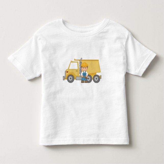 Camiseta De Bebé Camión de construcción (Anverso)