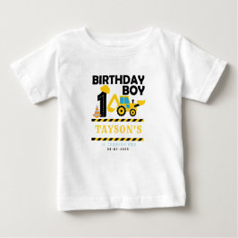 Camiseta De Bebé Camión de Construcción 1er Cumpleaños | Fiesta de 