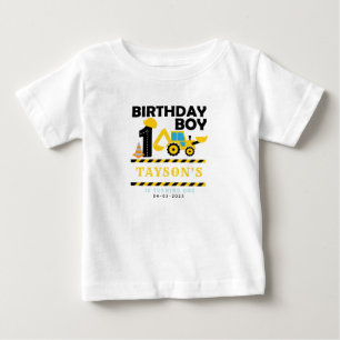 Camiseta De Bebé Camión de Construcción 1er Cumpleaños   Fiesta de 