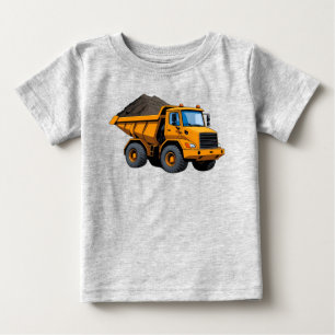 Camiseta De Bebé Camión de construcción/camión de volteo