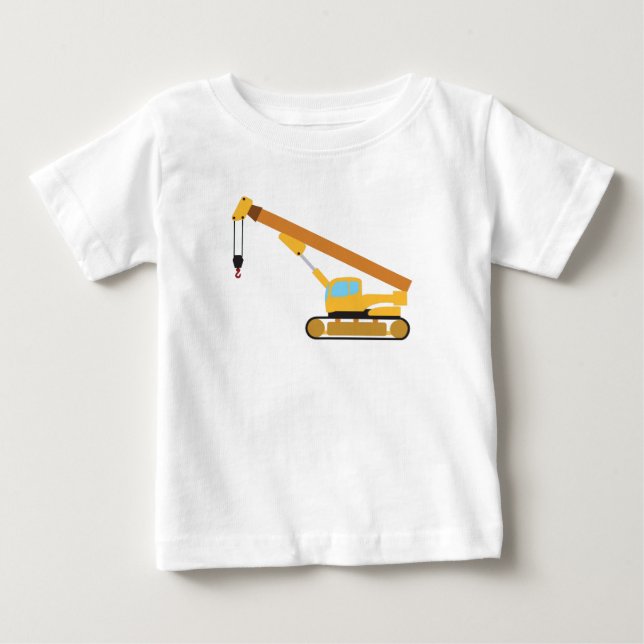 Camiseta De Bebé Camión de construcción de grúas (Anverso)