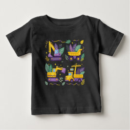 Camiseta De Bebé Camión de Construcción de Mardi Gras para Niños Ve