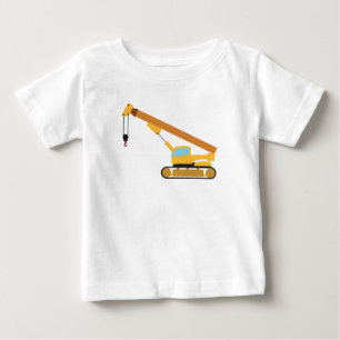 Camiseta De Bebé Camión de Construcción Grúa