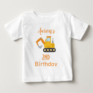 Camiseta De Bebé Camión de construcción para niños de cumpleaños