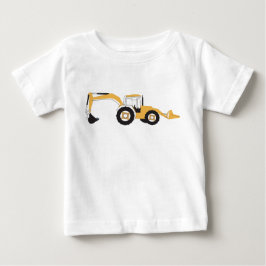 Camiseta De Bebé Camión de Construcción Retroexcavadora