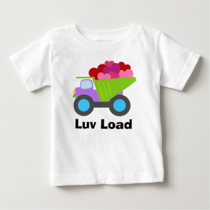 Camiseta De Bebé Camión de Corazones de Niños Lindos