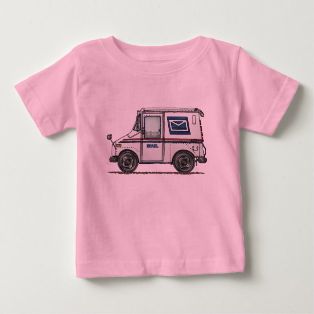Camiseta De Bebé Camión de correo (Anverso)