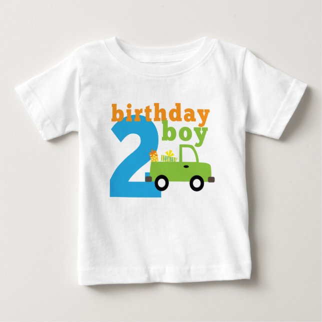 Camiseta De Bebé Camión de cumpleaños 2 (Anverso)