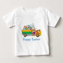 Camiseta De Bebé Camión de entrega del conejo de Pascua