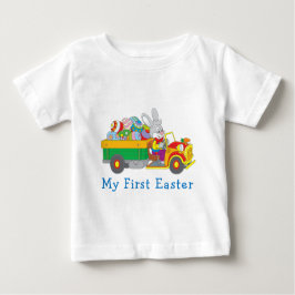 Camiseta De Bebé Camión de entrega del conejo de Pascua | Mi primer