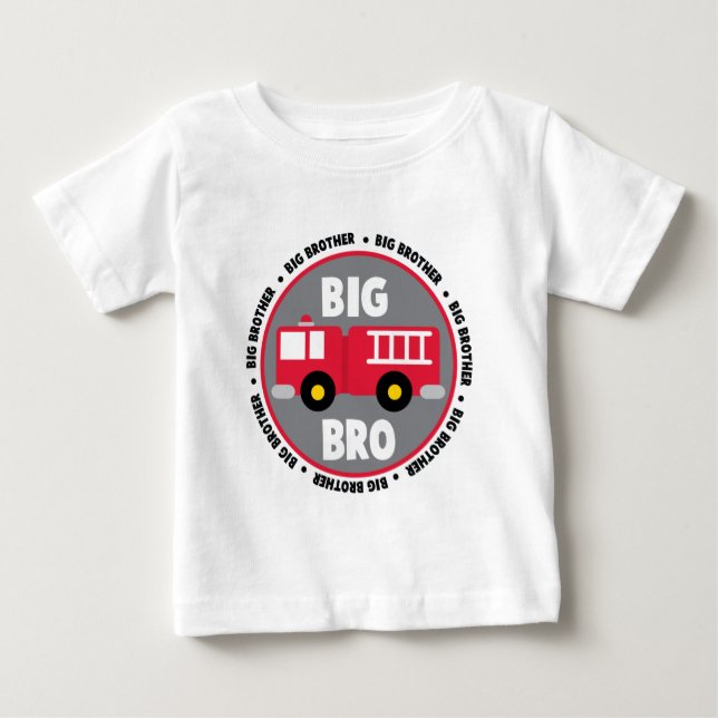 Camiseta De Bebé Camión de Fuego Gran Hermano (Anverso)