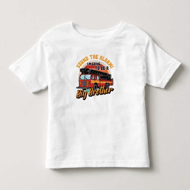 Camiseta De Bebé Camión de fuego Gran Hermano suena la alarma (Anverso)